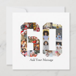 Faire-part Numéro 60 Collage photo