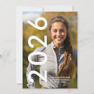 Faire-part Obtention de diplôme minimaliste moderne