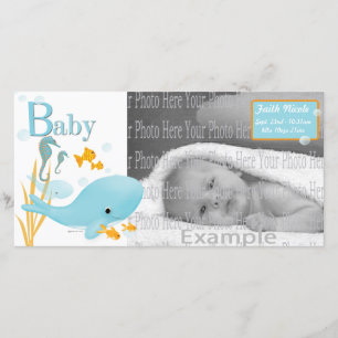 Faire-part Ocean View Bébé Photo Annouement