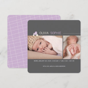 Faire-part Oeufs à l'éclosion Fille de poussins Photo Faire-p