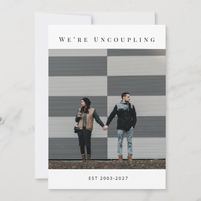 Faire-part Officially Divorced Modern Announcement Photo Card (Devant)