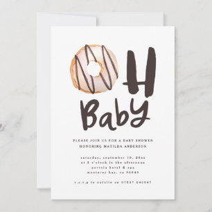 Faire-part Oh baby shower de beignets