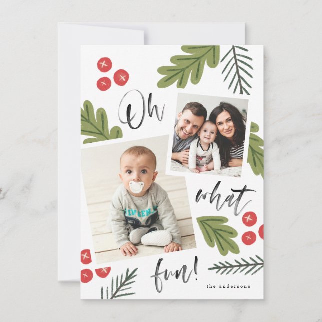 Faire-part Oh Quel Amusant Snapshot Berry Multi-Photo (Devant)