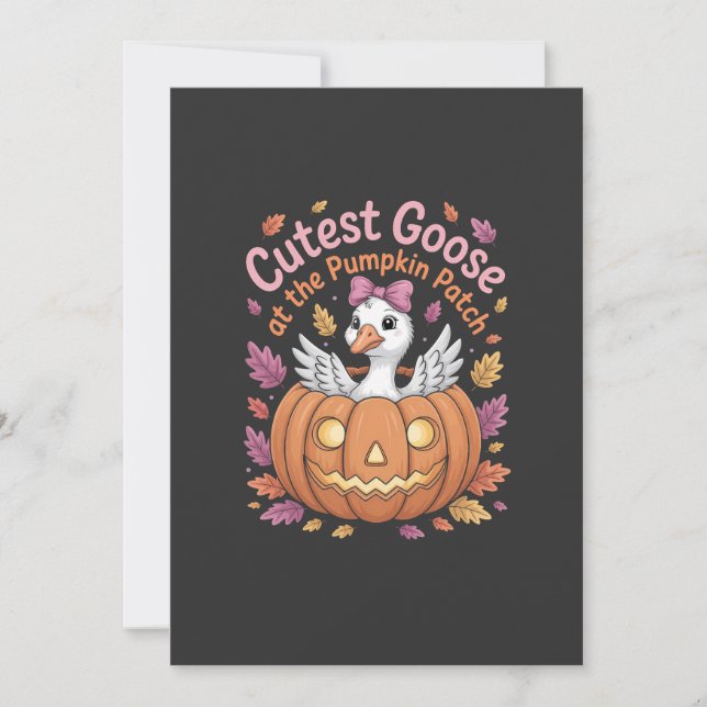 Faire-part Oie cutest au Citrouille Patch Thanksgiving (Devant)