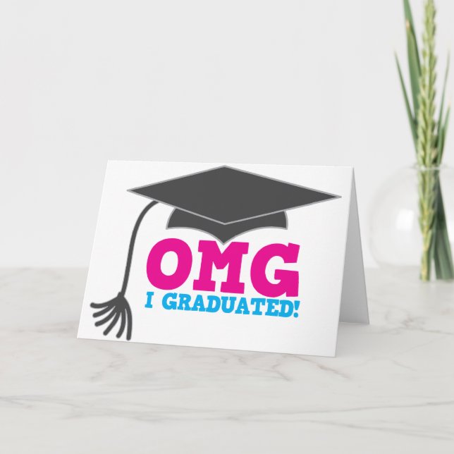 Faire-part OMG j'ai obtenu mon diplôme (Devant)