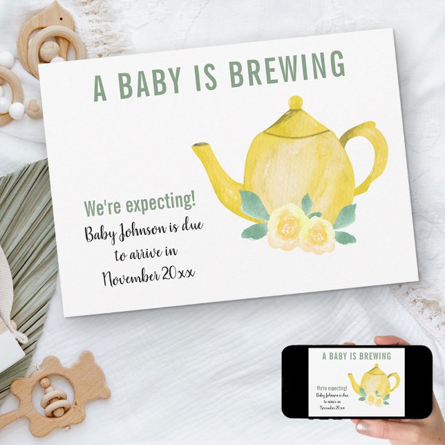 Faire-part On s'attend à ce qu'un bébé allaite la grossesse (Créateur téléchargé)