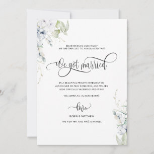 Faire-part On s'est marié, Elegant Mariage marié