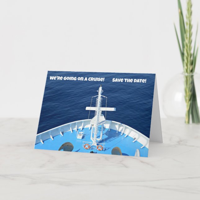 Faire-part On va faire une croisière...Sauvez la date ! (Devant)