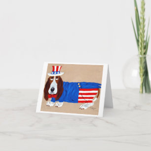Faire-part Oncle Sam Basset Hound