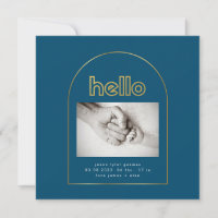 or moderne feuille d'arche bonjour bébé garçon nai