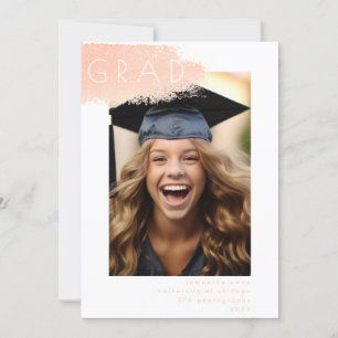 Faire-part Orange Peel Art Moderne Minimaliste Graduation Pho