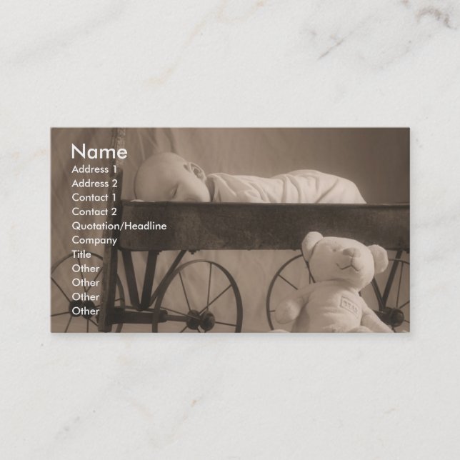 Faire-part ou affaires de bébé (Devant)