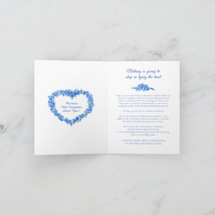 Faire-part Oubliez-moi pas coeur bleu blanc mariage live stre