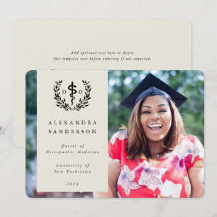 Faire-part Oyster Doctor of Osteopathic Medicine Photo