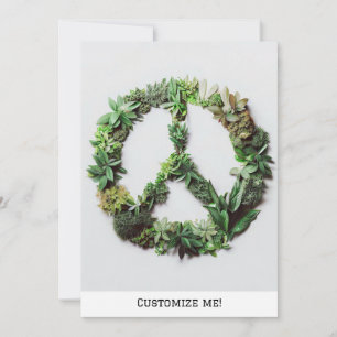 Faire-part Paix verte