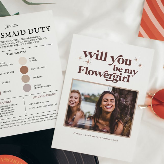 Faire-part Palette de couleurs Proposition de Fille des Fleur (Créateur téléchargé)