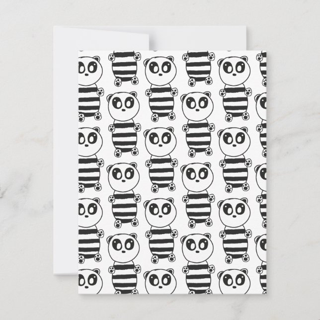 Faire-part Panda Enfants (Devant)