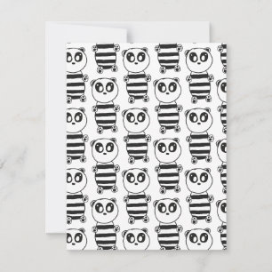 Faire-part Panda Enfants