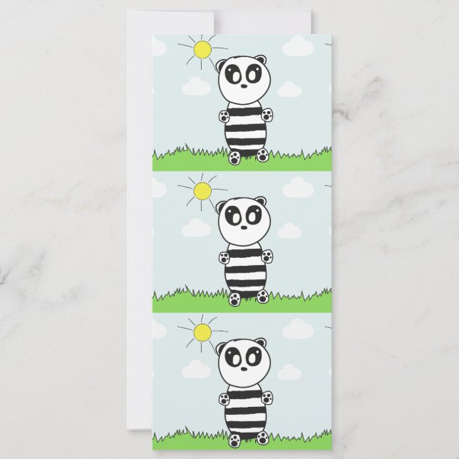 Faire-part Panda Kid (Devant)