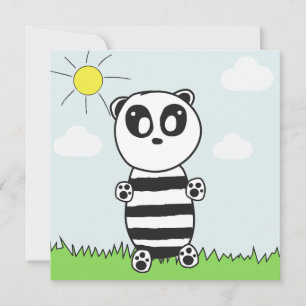 Faire-part Panda Kids