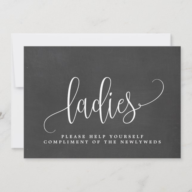 Faire-part Panneau de salle de bain pour mariage de dames - C (Devant)