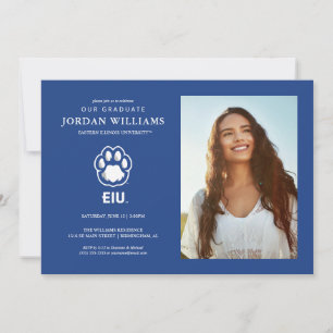 Faire-part Panthères de Eastern Illinois empreinte de patte &