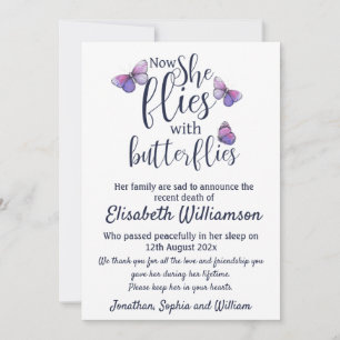 Faire-part Papillon Avis de décès