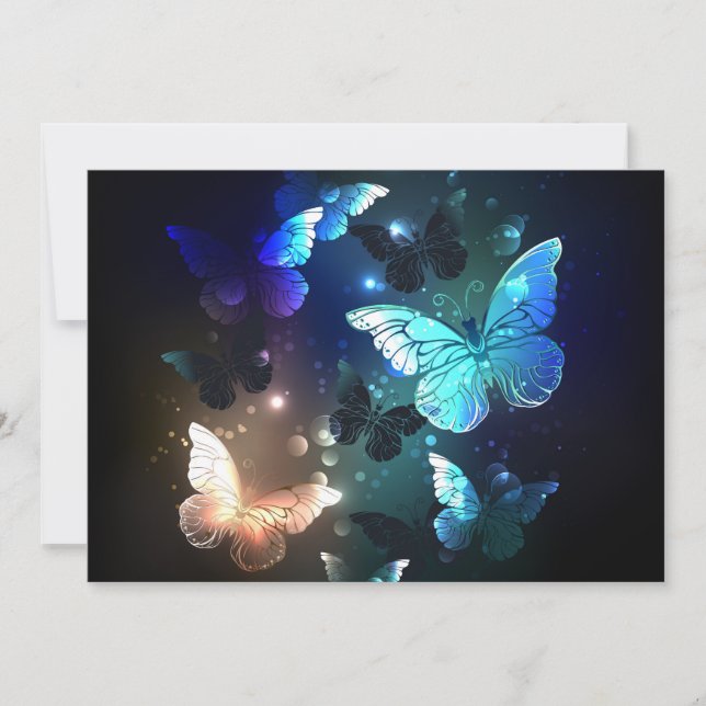 Faire-part Papillon de nuit voltigeant (Devant)