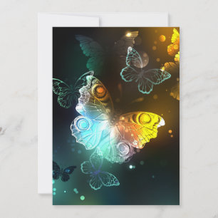 Faire-part Papillon lumineux et papillons de nuit