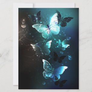 Faire-part Papillons de nuit à la menthe