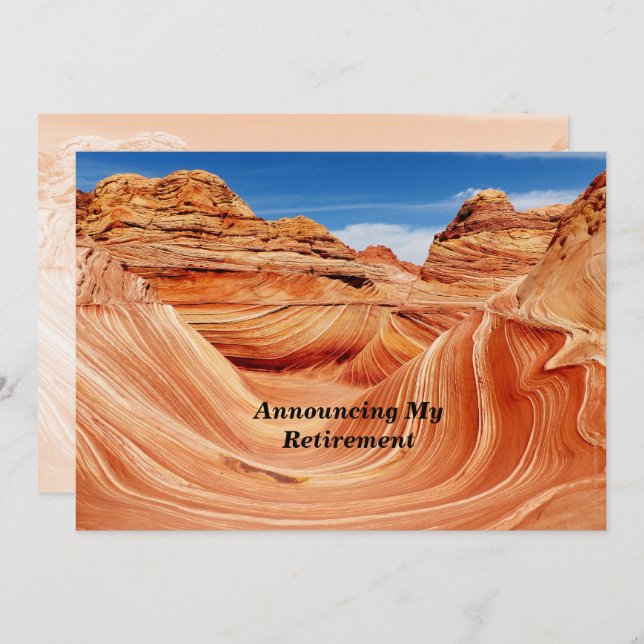 Faire-part Paradis photo de retraite (Devant / Derrière)