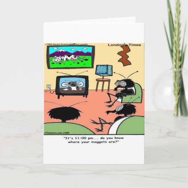 Faire-part Parents insectes drôle dessin animé (Devant)