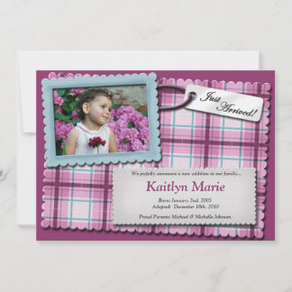 Faire-part Parfait ~ Annonces d'adoption violette