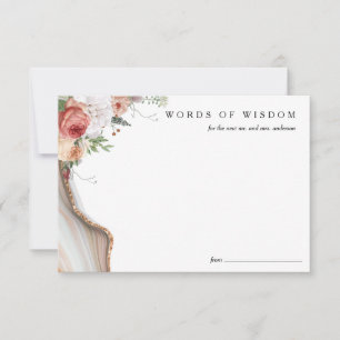 Faire-part Paroles de sagesse de mariage en or marbré pour je