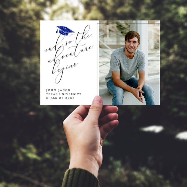 Faire-part Parties scintillant Bleue Citations de Casquette P (Créateur téléchargé)