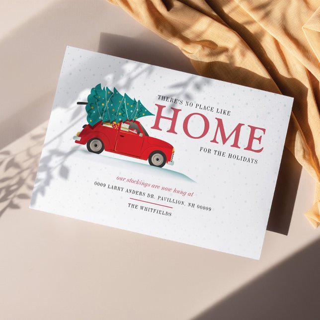 Faire-part Pas d'endroit comme chez soi Nous avons déménagé v (Christmas Holidays Moving Announcement)