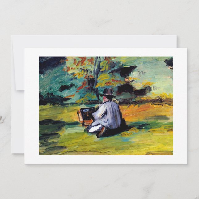 Faire-part Paul Cezanne Un peintre à l'oeuvre art impressionn (Devant)
