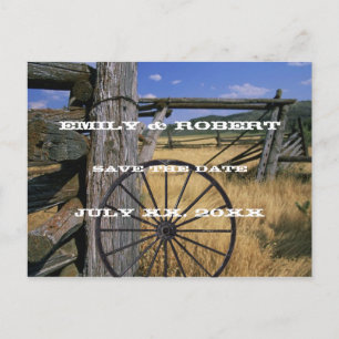 Faire-part Pays Rustique Enregistrer la date Carte postale