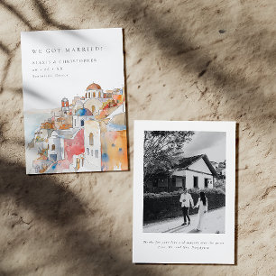 Faire-part Paysage méditerranéen coloré Elopement photo