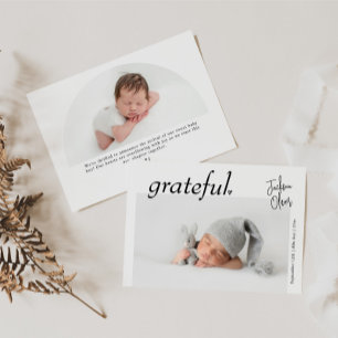 Faire-part Paysage Moderne Minimaliste Photo de Bébé Naissanc