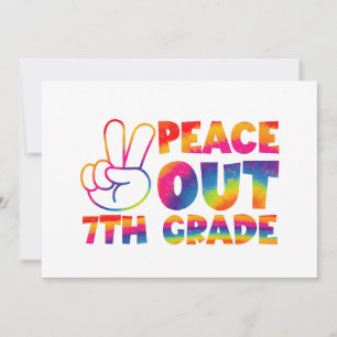 Faire-part Peace Out Teint de septième année teinture de Dern