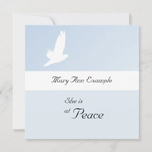 Faire-part personnalisable de la mort / du décès