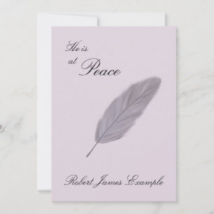 Faire-part personnalisable de la mort (plume)