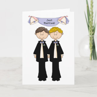 Faire-part Personnalisable Homme Gay Juste Marié Mariage