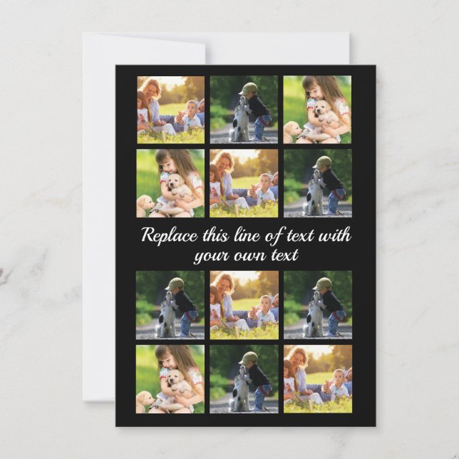 Faire-part Personnaliser le collage photo et le texte Coque-M (Devant)