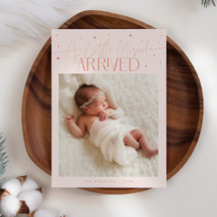 Faire-part Petit Miracle Noël Pêche Photo Naissance