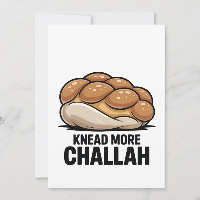 Faire-part Pétrir Plus Challah Juif Juif Baking (Devant)