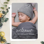 Faire-part Photo bébé<br><div class="desc">Cette carte à plat tout simplement charmante faire-part de naissance photo présente un design contemporain qui est facilement customisé avec la photo de votre bébé, les détails et votre message.Nous avons choisi les coins arrondis comme paramètre de forme par défaut, mais vous pouvez facilement changer l'aspect en coins pointus, car...</div>