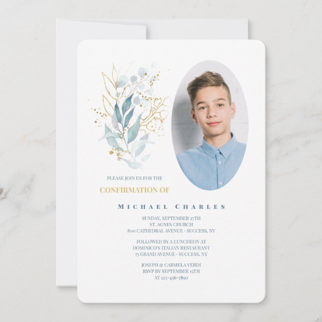 Faire-part photo Bouquet d'herbes (Devant)