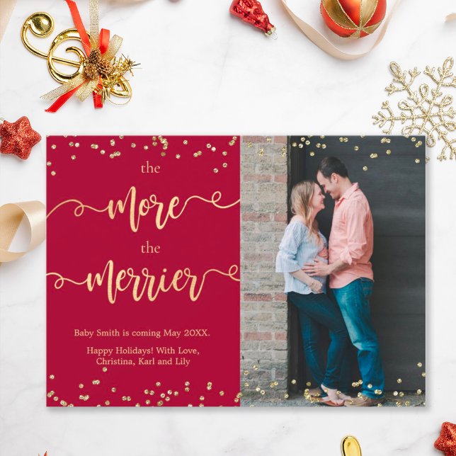 Faire-part Photo Christmas Pregnancy Announcement Cards (Créateur téléchargé)